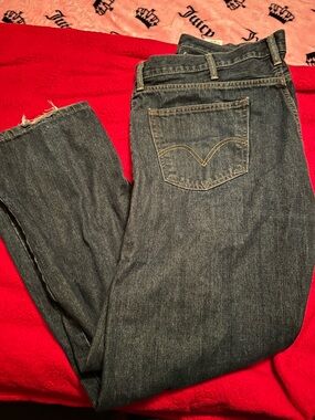 Levi's Straight Fit Jeans - Dark Indigo with Red Tag